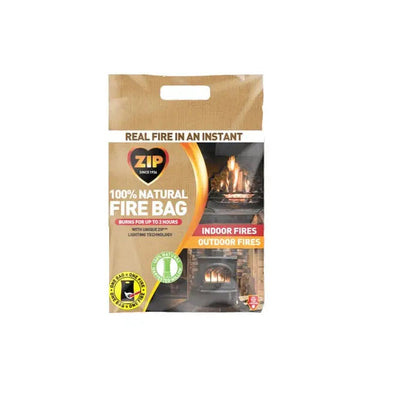 Zip 100% Natural Fire Bag For Indoor or Outdoor Fires 2.5kg