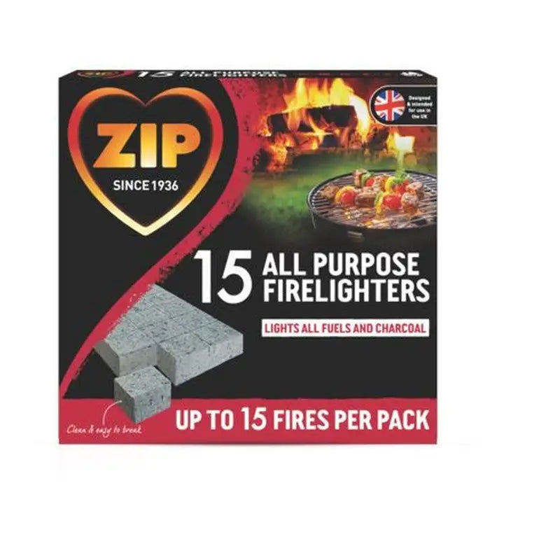 Zip All Purpose Firelighters - 15 Pack - Firelighter