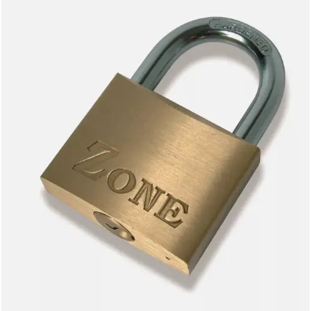 Zone Brass Padlock - Various Sizes - 50mm - DIY Tools &