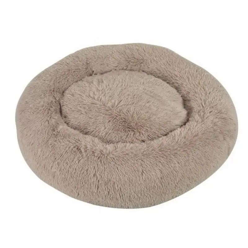 Zoon Calming Shaggy Faux Dog Bed - Silver - Large / X Large