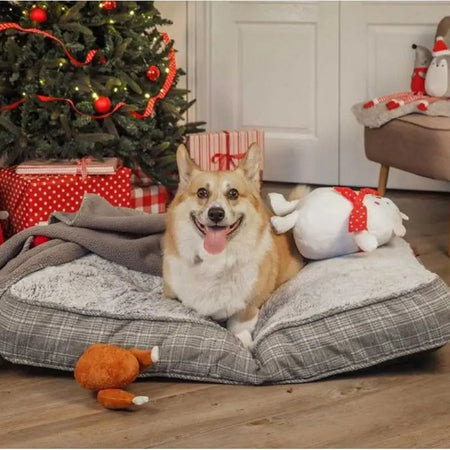 Zoon Grey Plaid Gusset Mattress - Large - 70 x 107 x 12 cm -