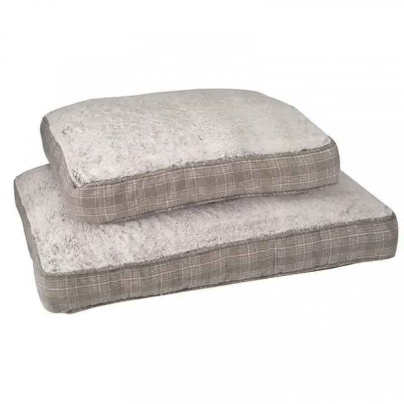 Zoon Grey Plaid Gusset Mattress - Large - 70 x 107 x 12 cm -