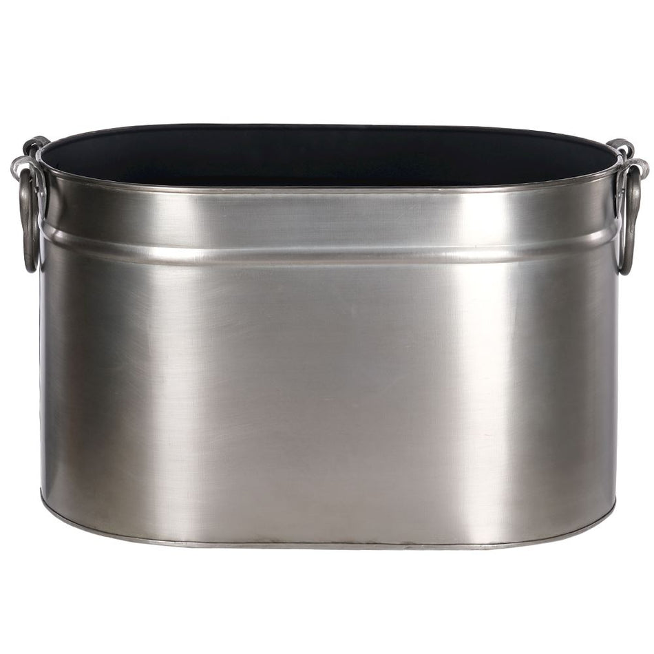 Antique Pewter Log Bucket 52X31X30cm