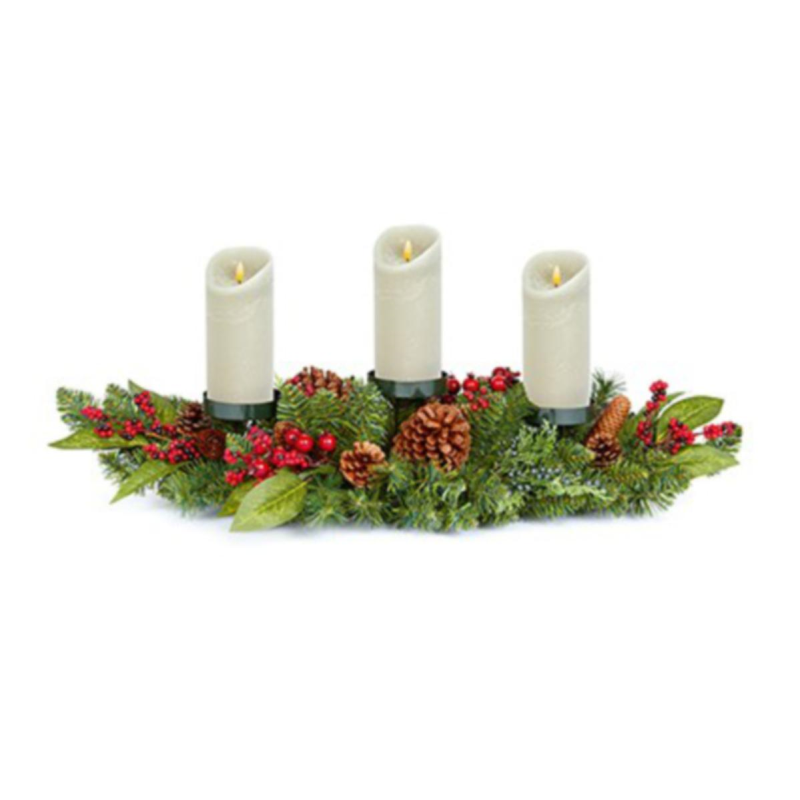 Premier Natural Red Berry Triple Candle Holder 80cm
